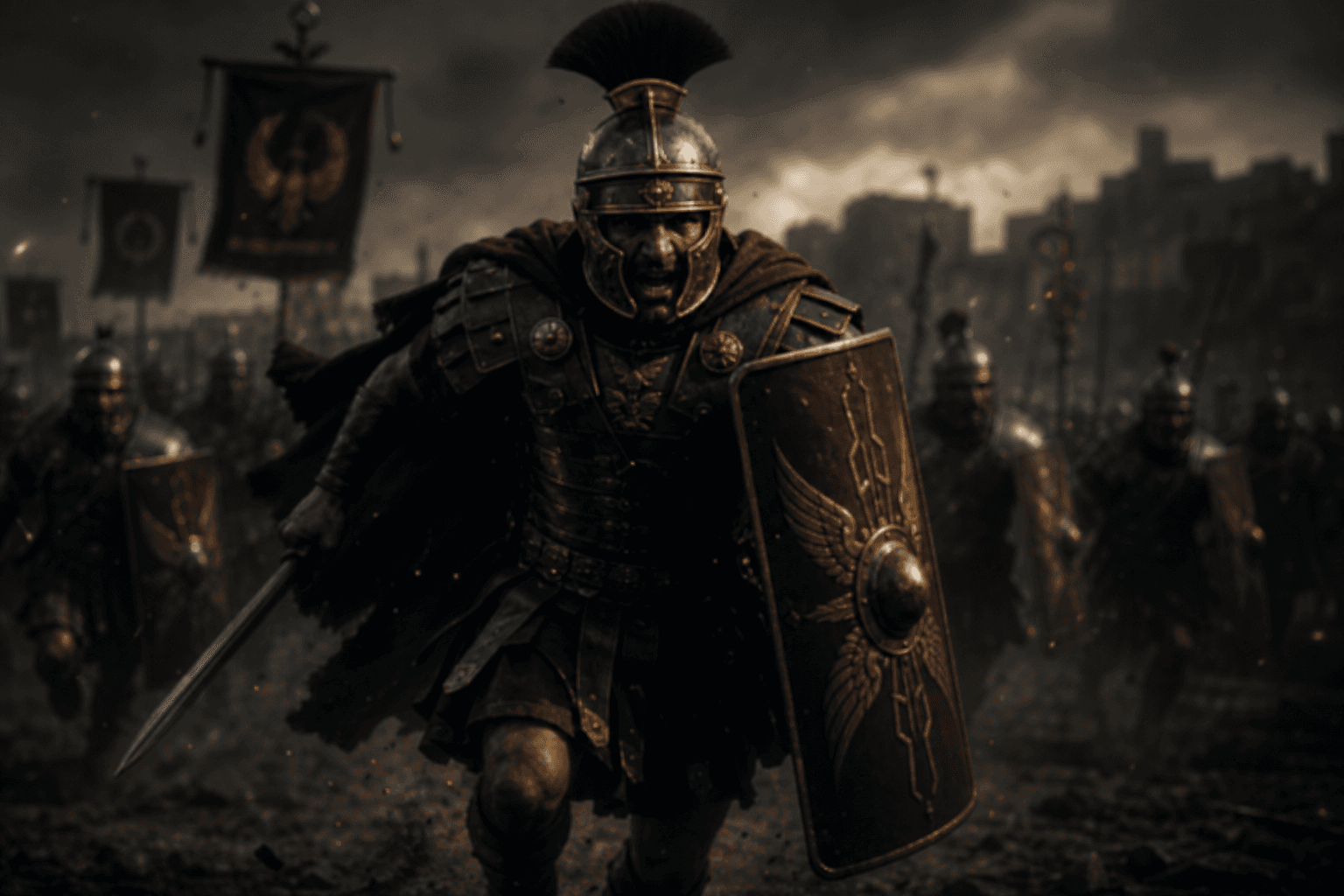 Roman soldier background